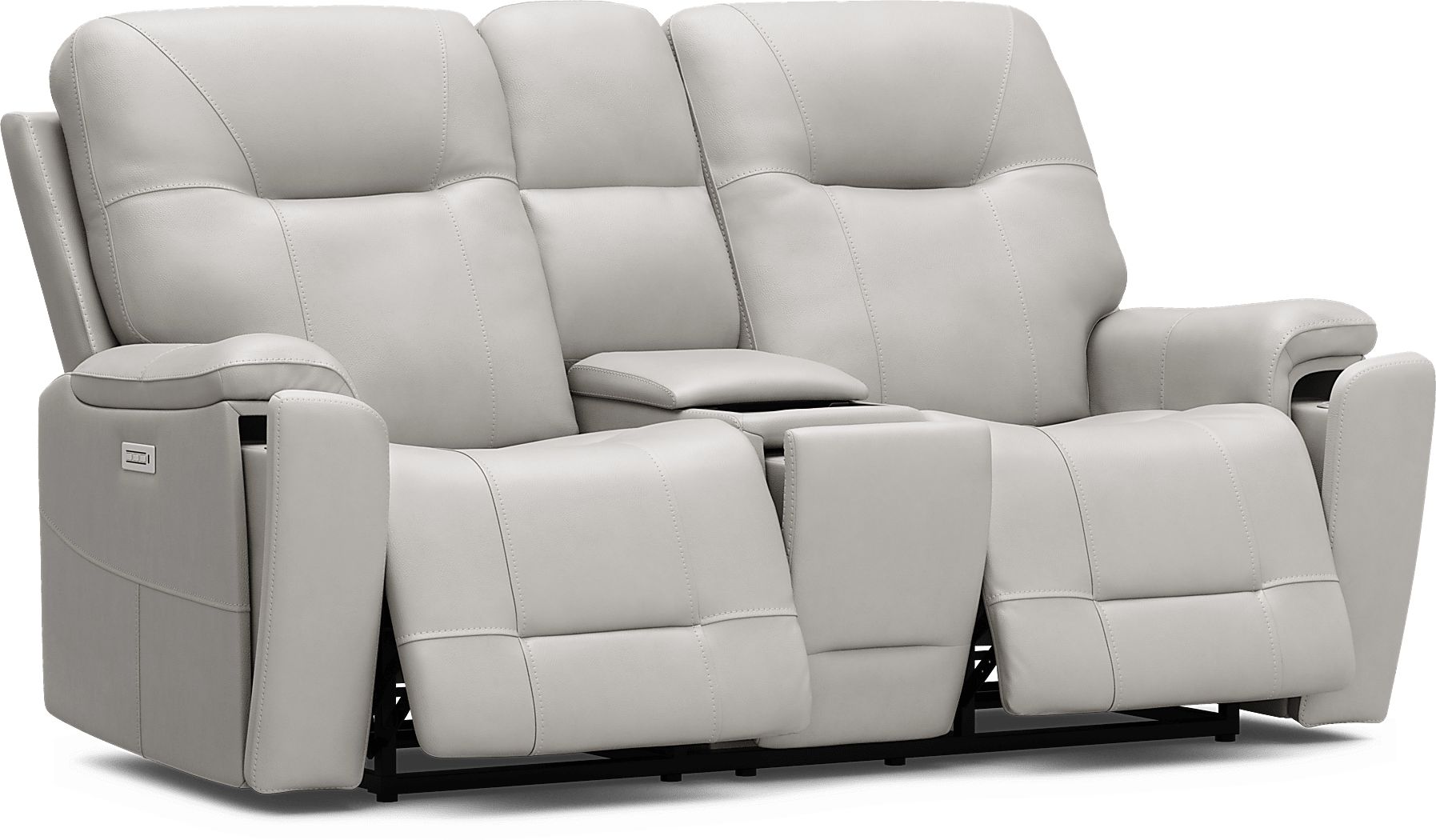 Matthews Cove Leather Triple Power Reclining Living Room Set - Thumbnail 2