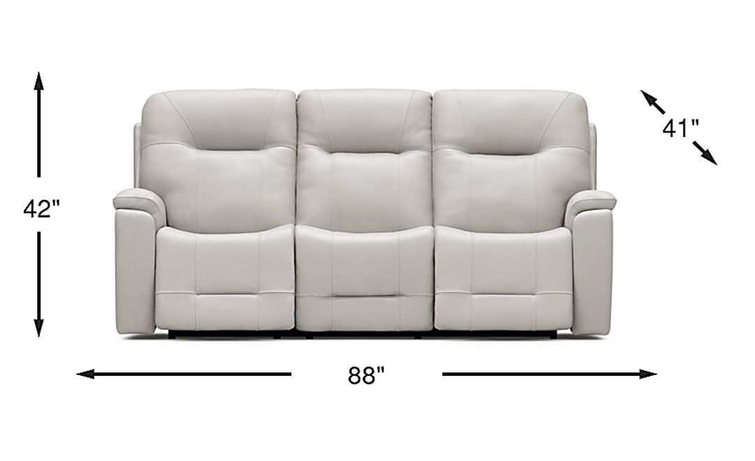 Matthews Cove Leather Triple Power Reclining Sofa