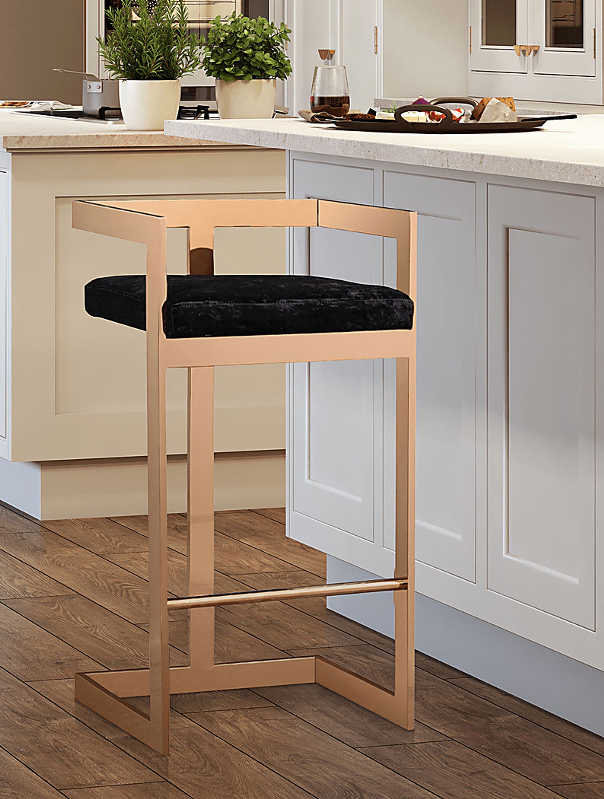 Mattias Black Barstool - Image 2