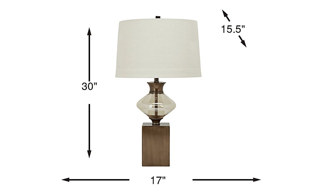 Mattu Antiqued Copper Lamp