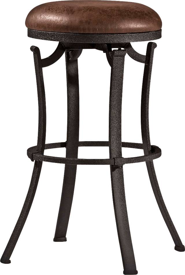 Matuka Black Swivel Counter Height Stool - Thumbnail - Image 1