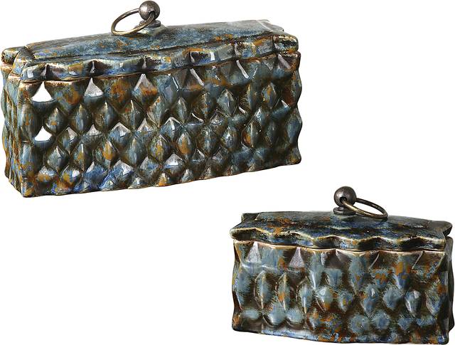 Matzenger Brown Decorative Box, Set of 2 - Thumbnail - Image 1