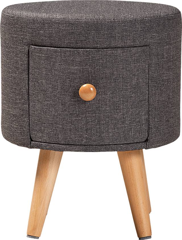 Maucele Dark Gray Ottoman - Thumbnail - Image 3