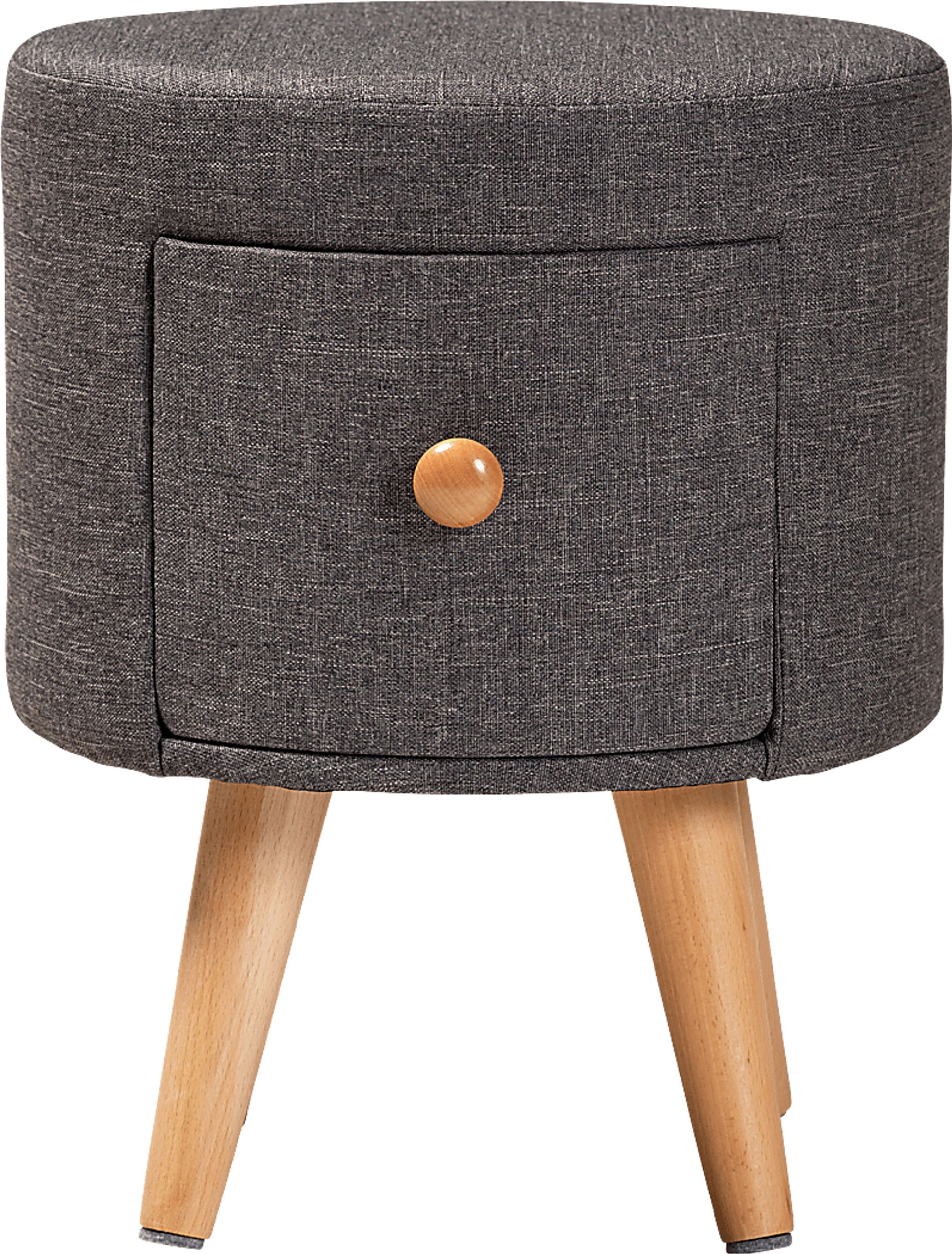 Maucele Dark Gray Ottoman - Image 3