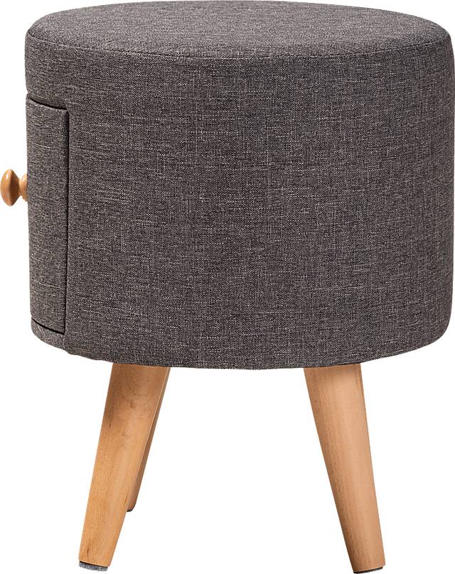 Maucele Dark Gray Ottoman - Thumbnail - Image 4