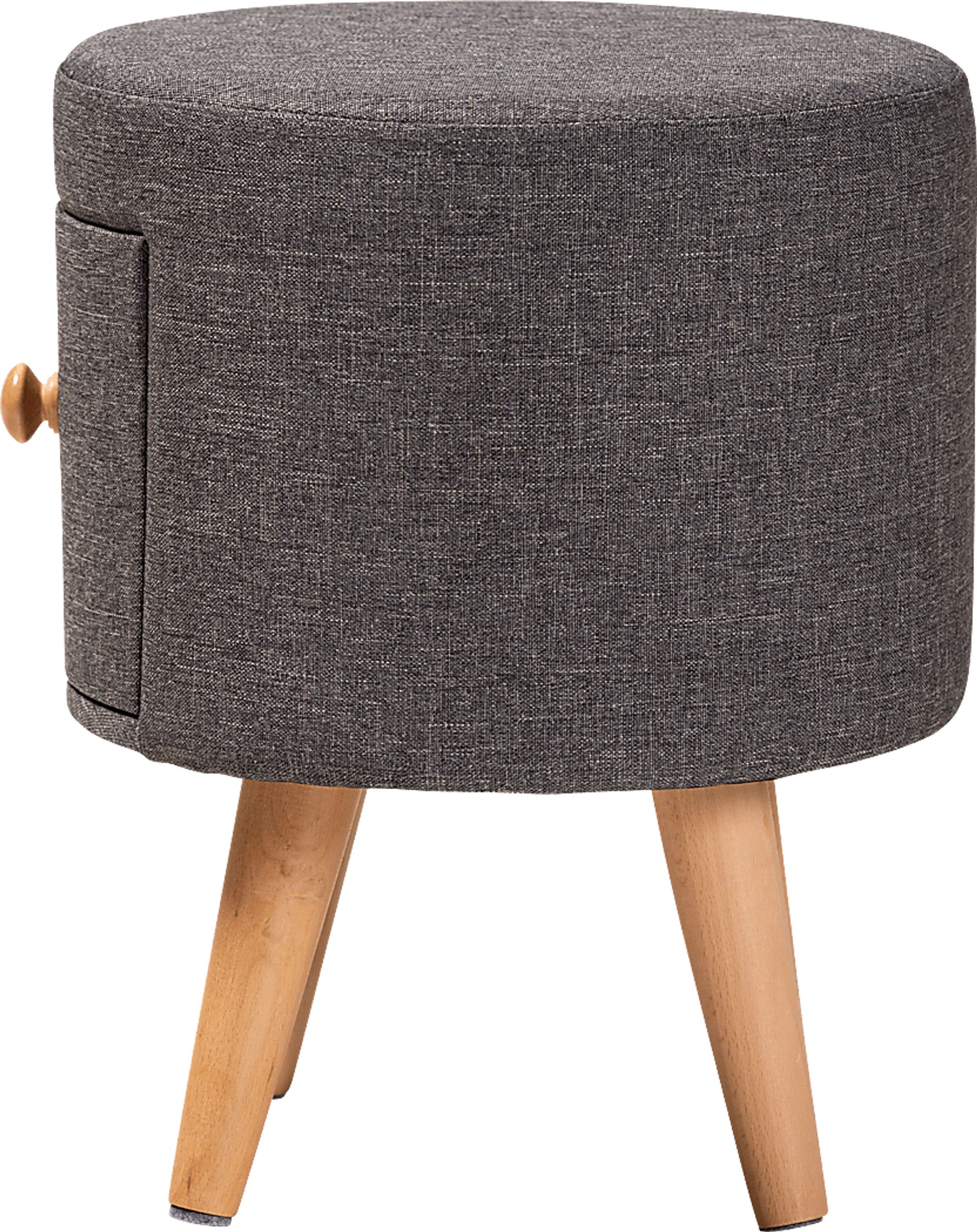Maucele Dark Gray Ottoman - Image 4