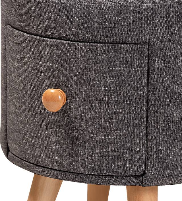 Maucele Dark Gray Ottoman - Thumbnail - Image 6