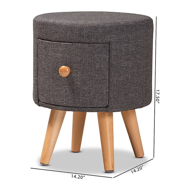 Maucele Dark Gray Ottoman - Thumbnail - Image 9