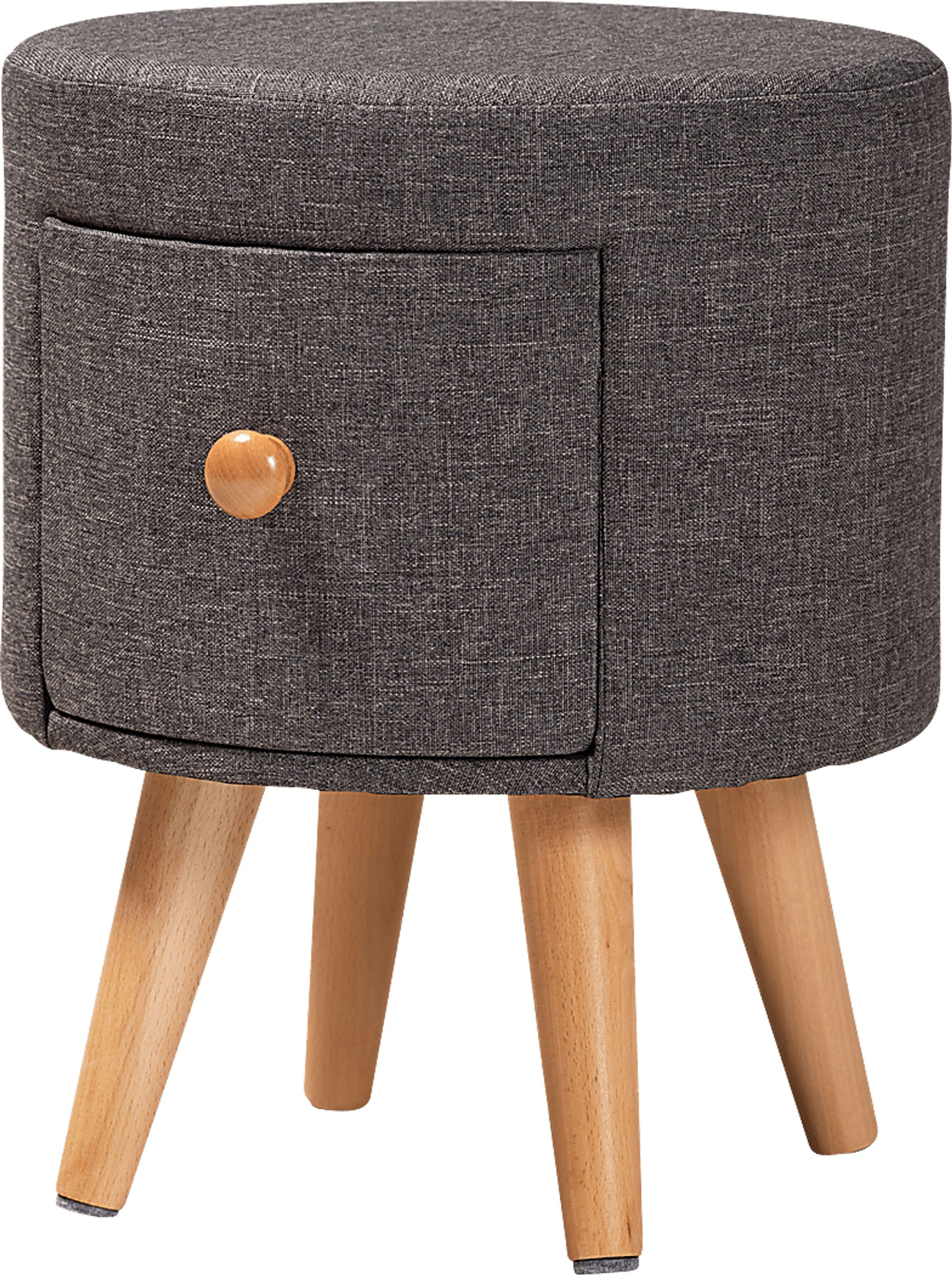 Maucele Dark Gray Ottoman - Image 1