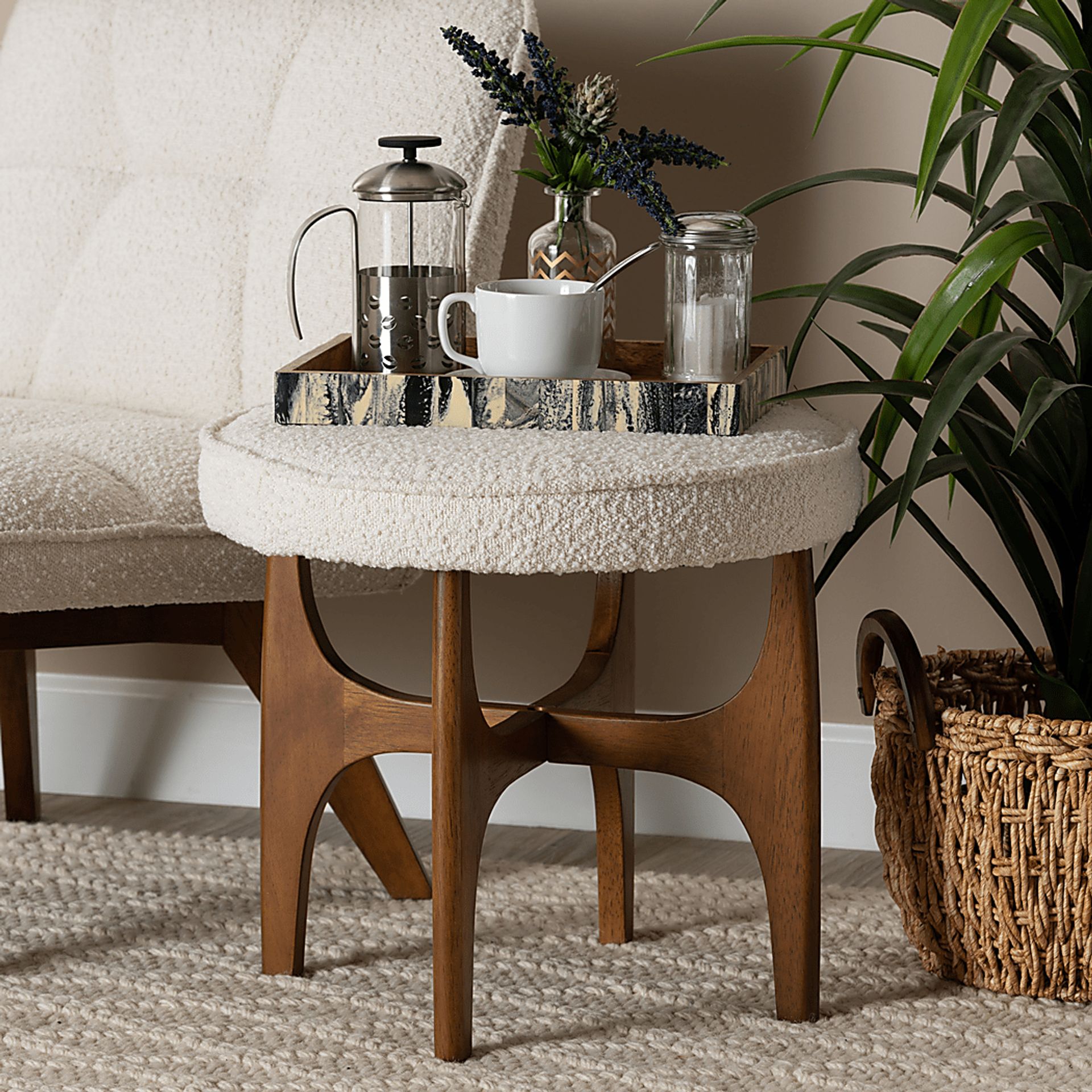 Maule Brown Ottoman - Image 2
