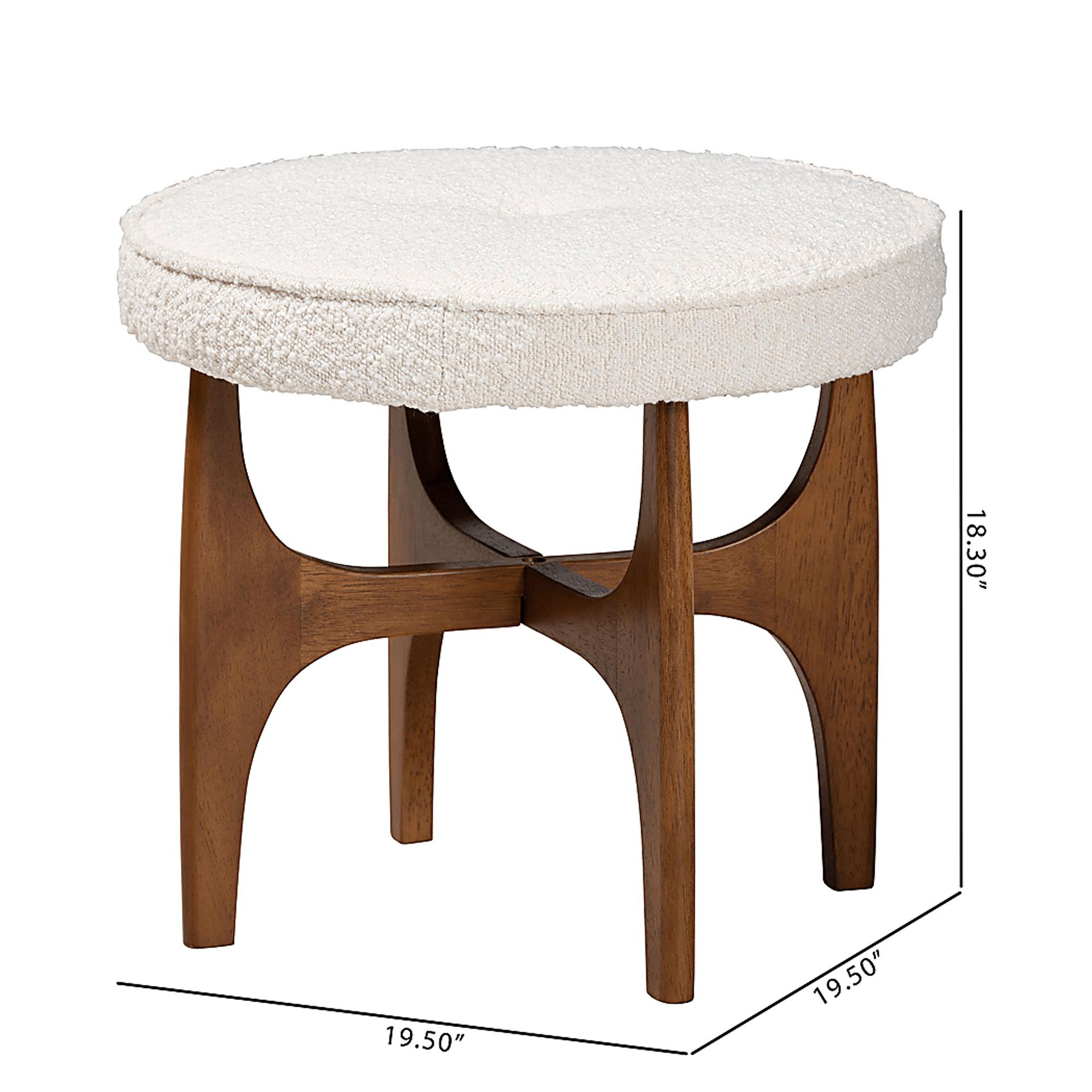 Maule Brown Ottoman - Image 7