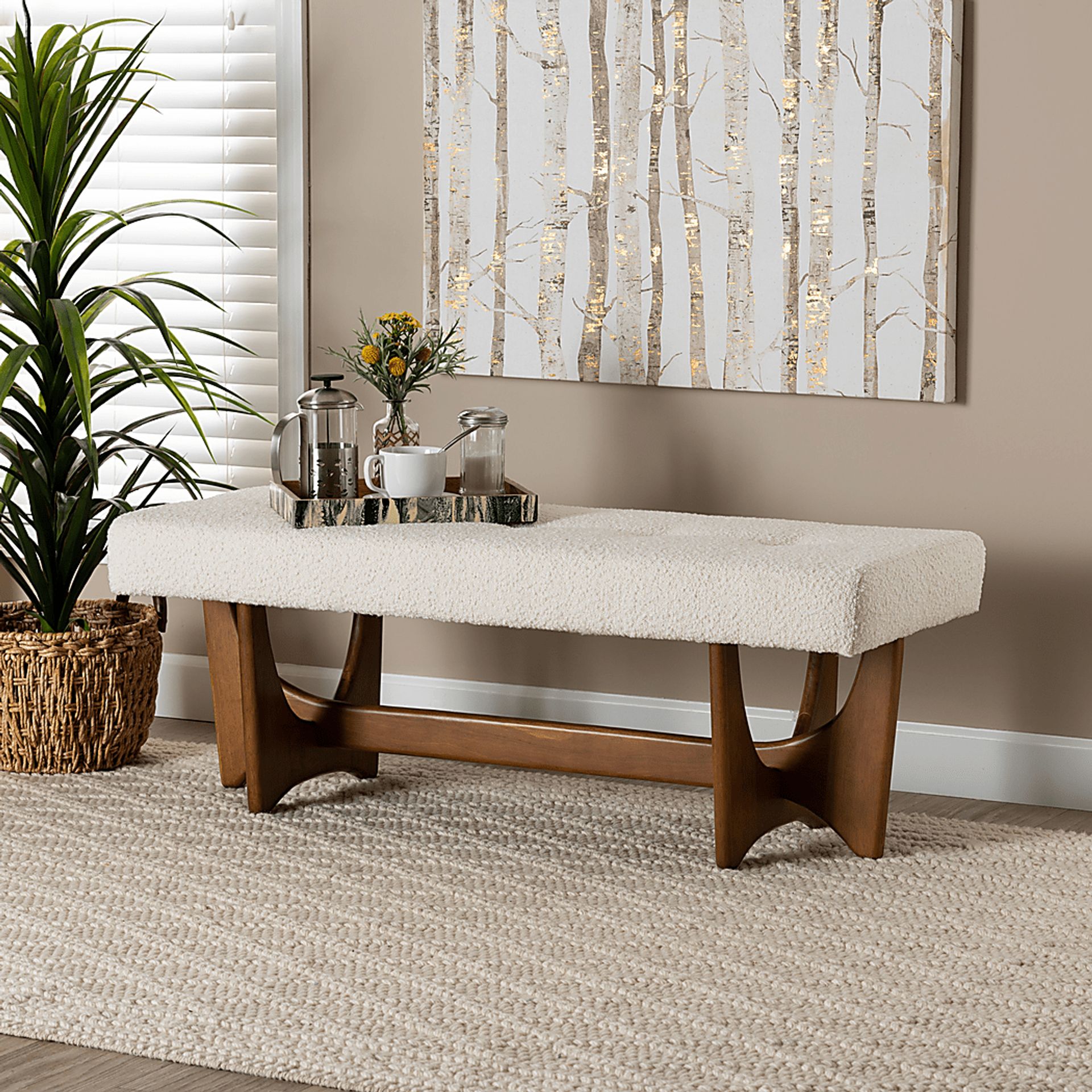 Maule Walnut Bench - Image 2