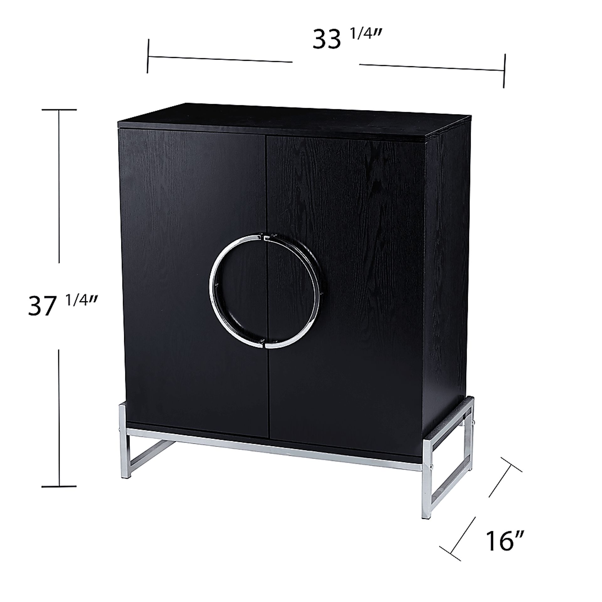 Mavelle Black Bar Cabinet - Image 3