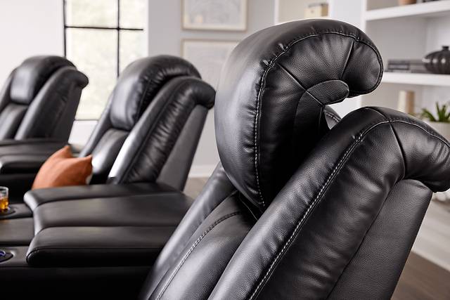 Maverick Black 5 Pc Dual Power Reclining Home Theater Sectional - Thumbnail - Image 7