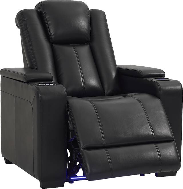 Maverick Black Dual Power Recliner - Thumbnail - Image 1