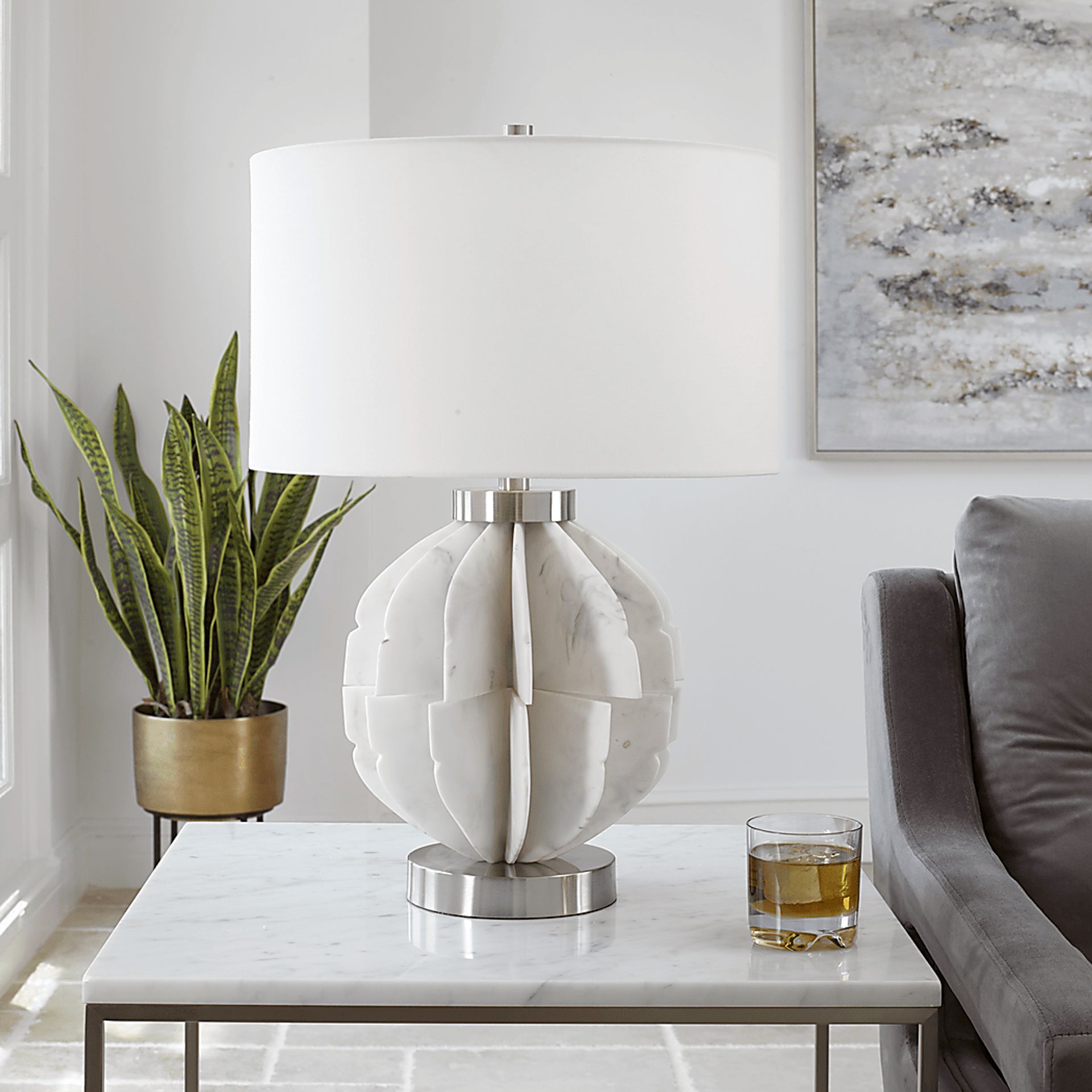 Maverick Island White Lamp - Image 2