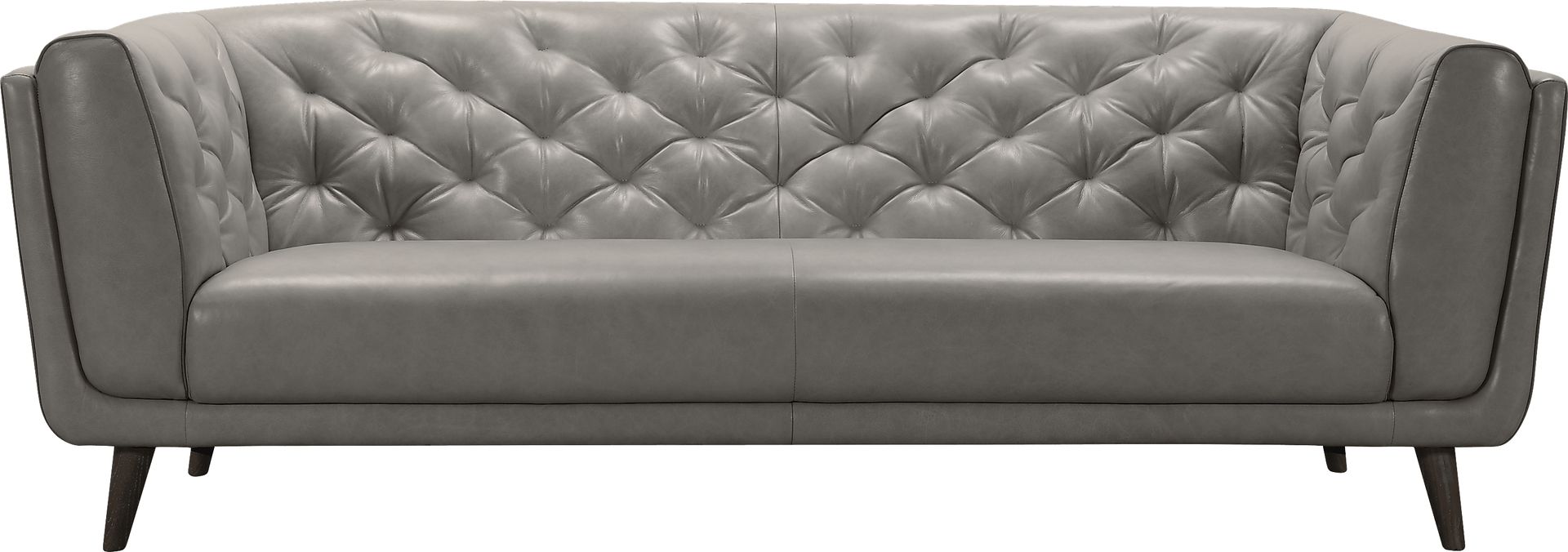 Maverick Place Gray Leather Sofa - Image 1