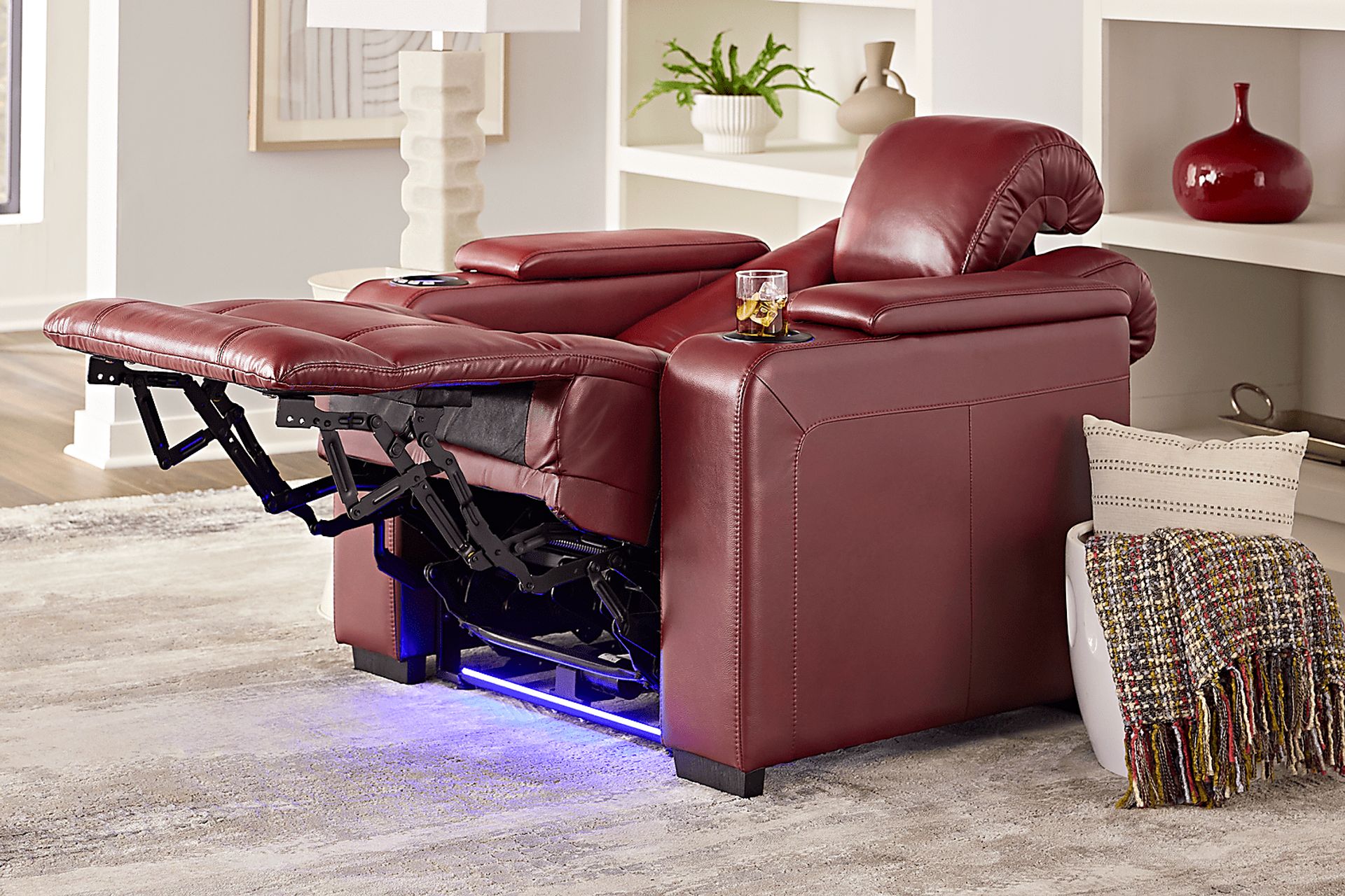 Maverick Red Dual Power Recliner - Image 8