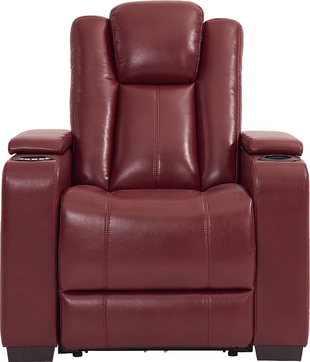 Maverick Red Dual Power Recliner - Thumbnail - Image 2