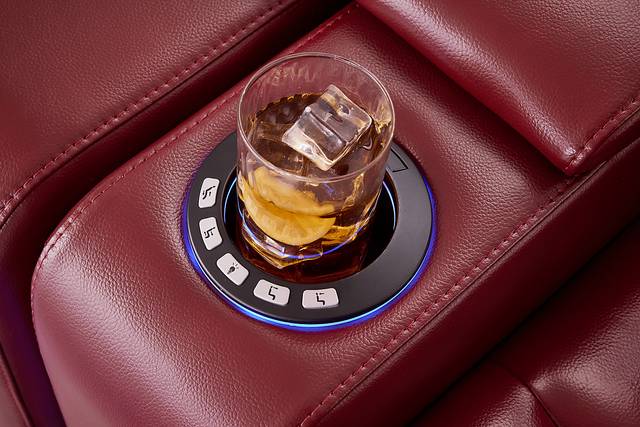 Maverick Red Dual Power Recliner - Thumbnail - Image 4