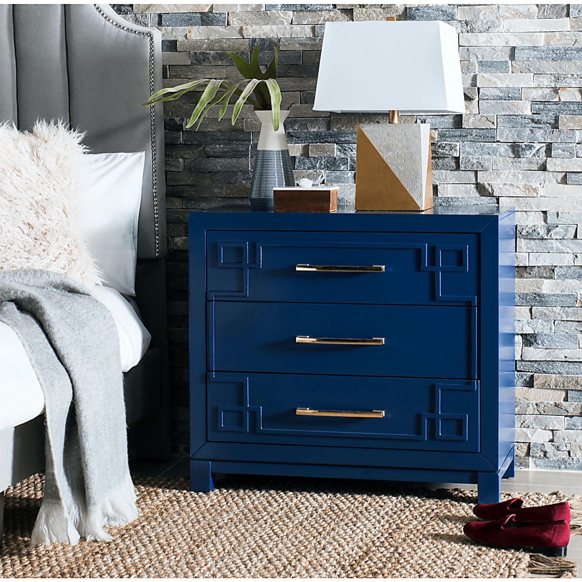 Mawood Blue Accent Cabinet - Image 2