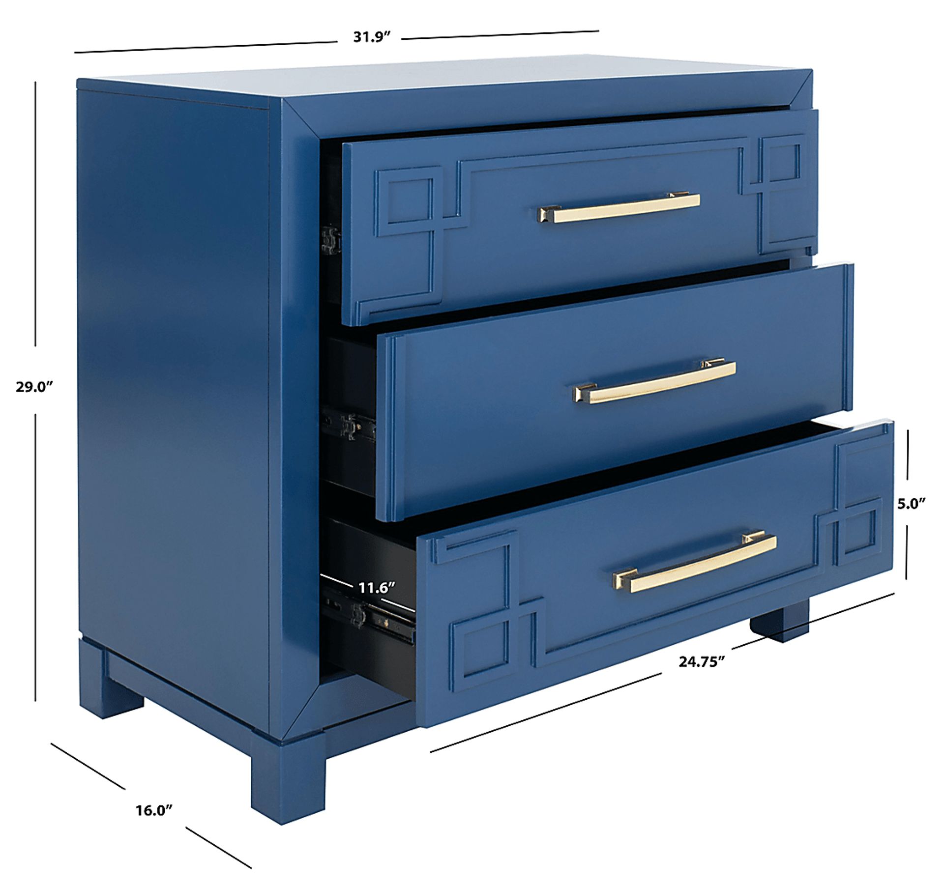Mawood Blue Accent Cabinet - Image 9