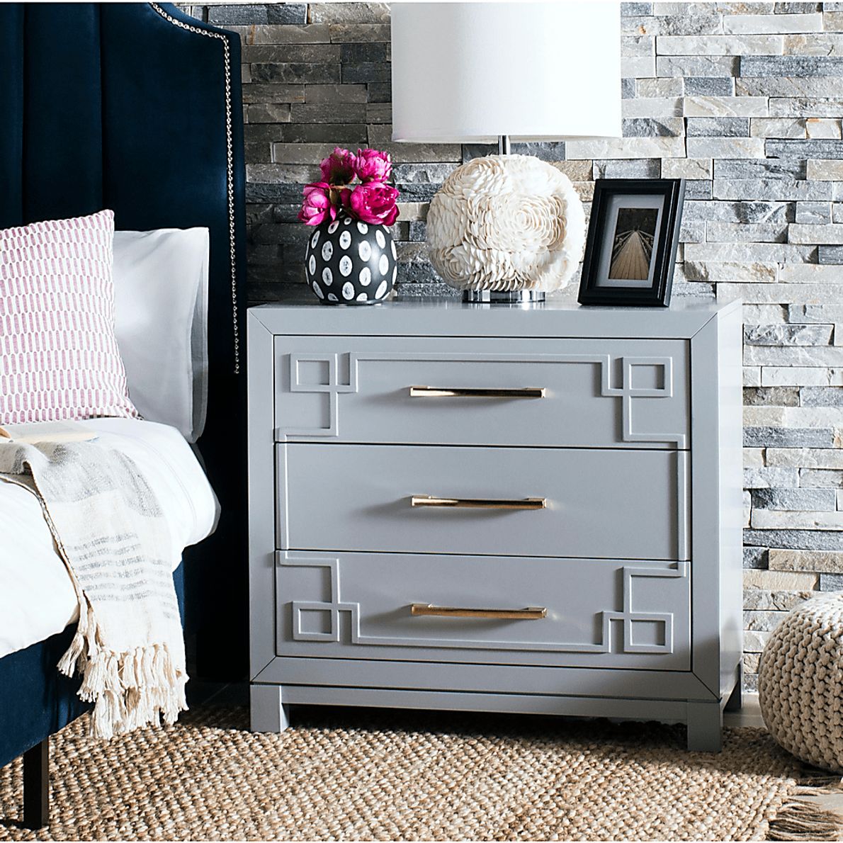 Mawood Gray Accent Cabinet
