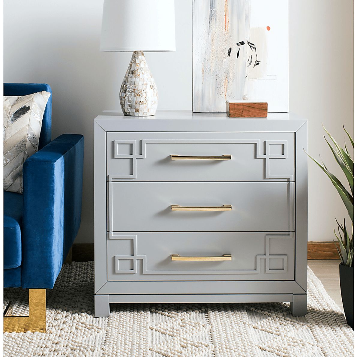 Mawood Gray Accent Cabinet