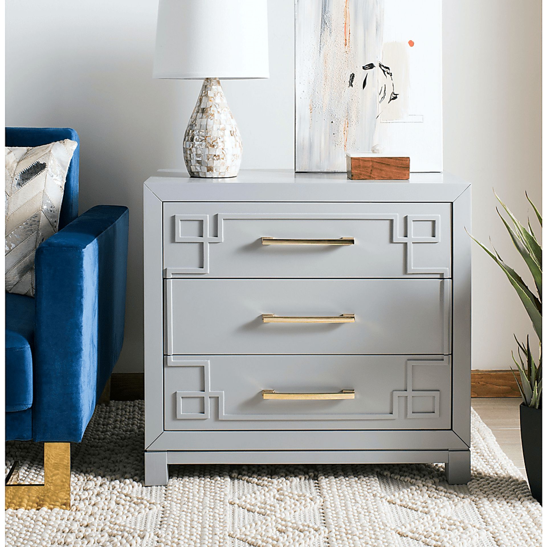 Mawood Gray Accent Cabinet - Image 3