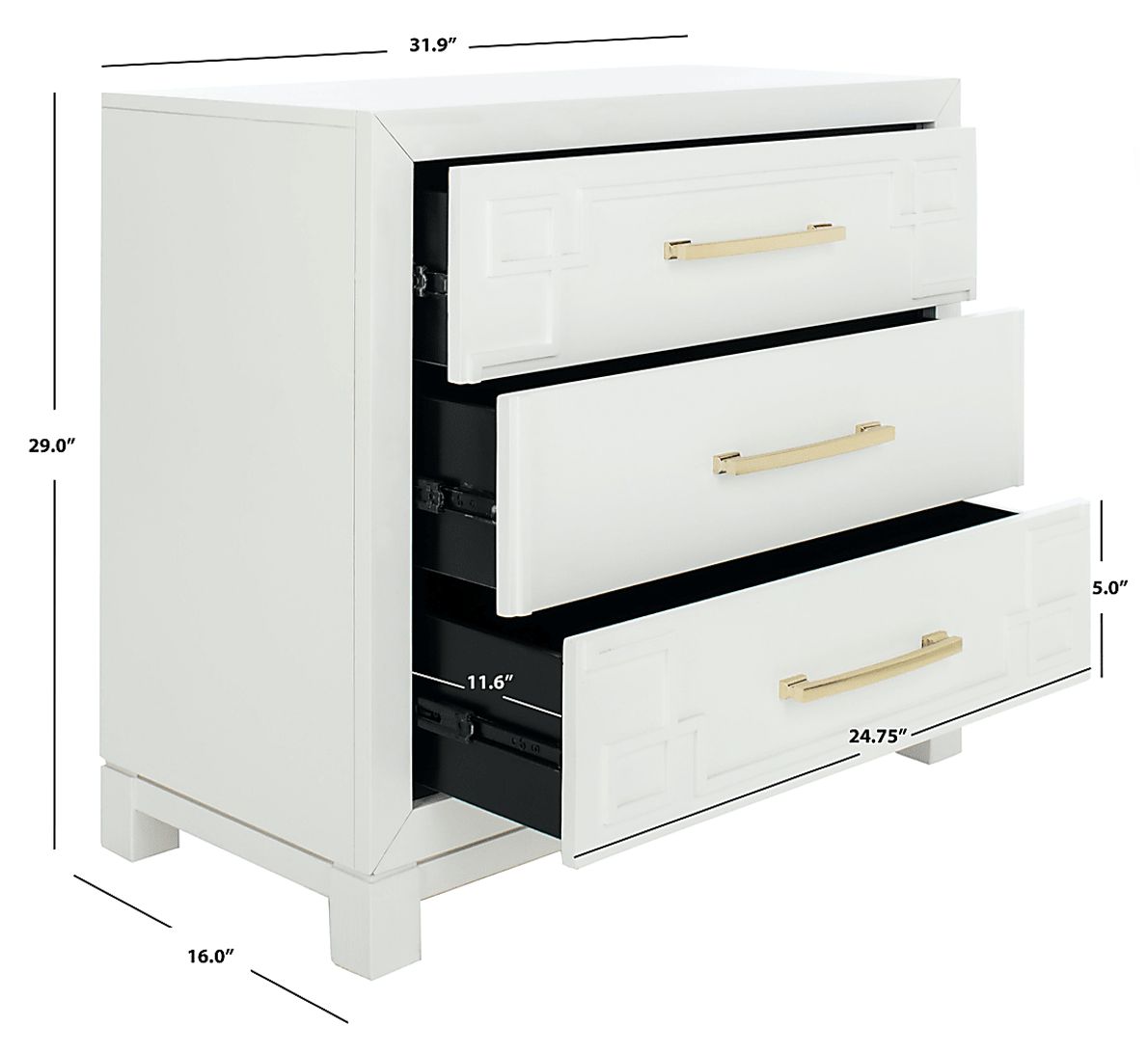 Mawood White Accent Cabinet