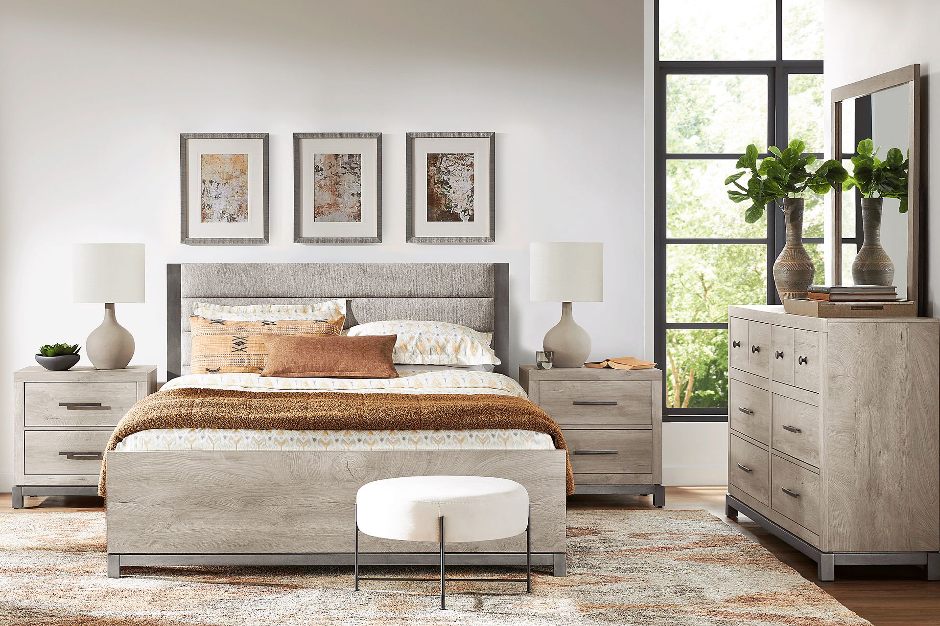 Maxton Place Gray 3 Pc Queen Bed - Image 2
