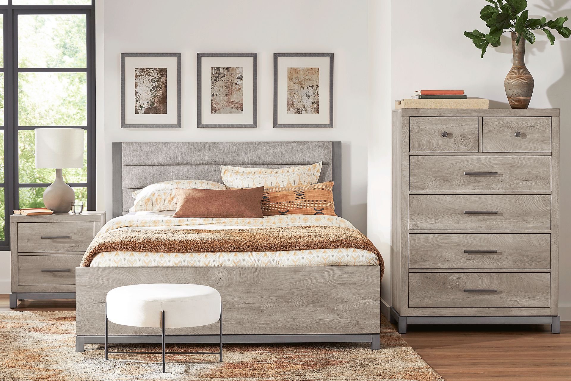 Maxton Place Gray 5 Pc Queen Bedroom - Image 1