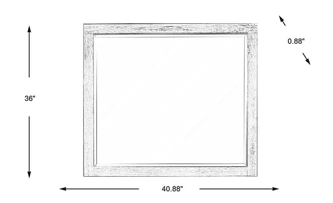 Maxton Place Gray Mirror