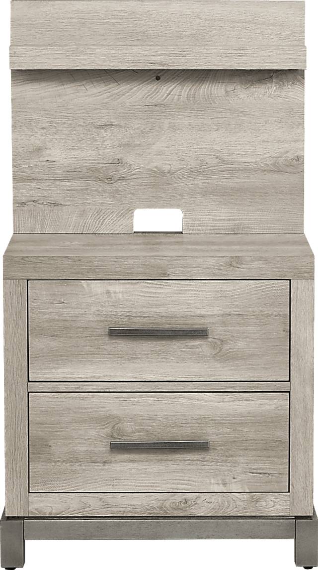Maxton Place Gray Nightstand Pier - Thumbnail - Image 2