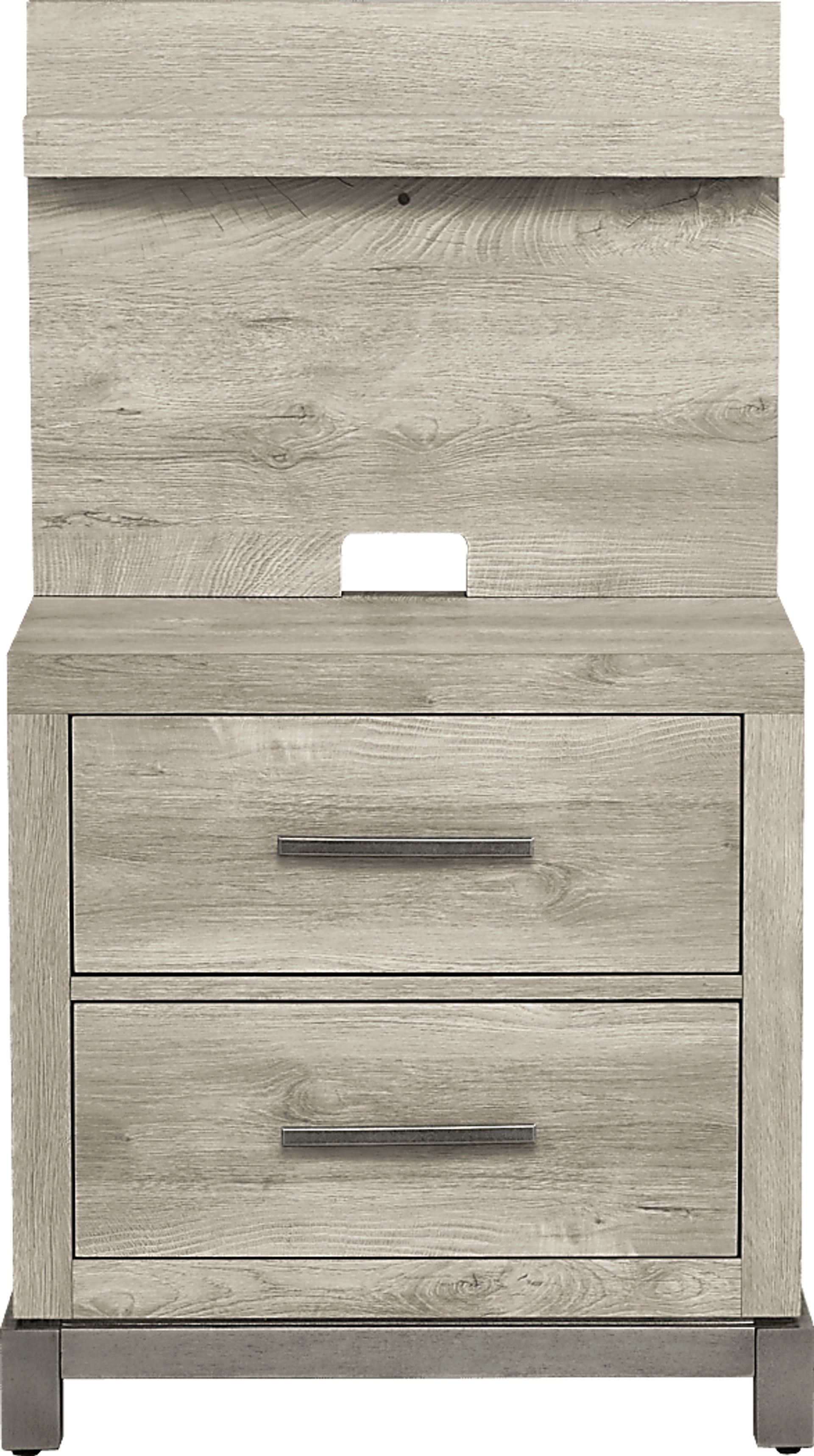 Maxton Place Gray Nightstand Pier - Image 2