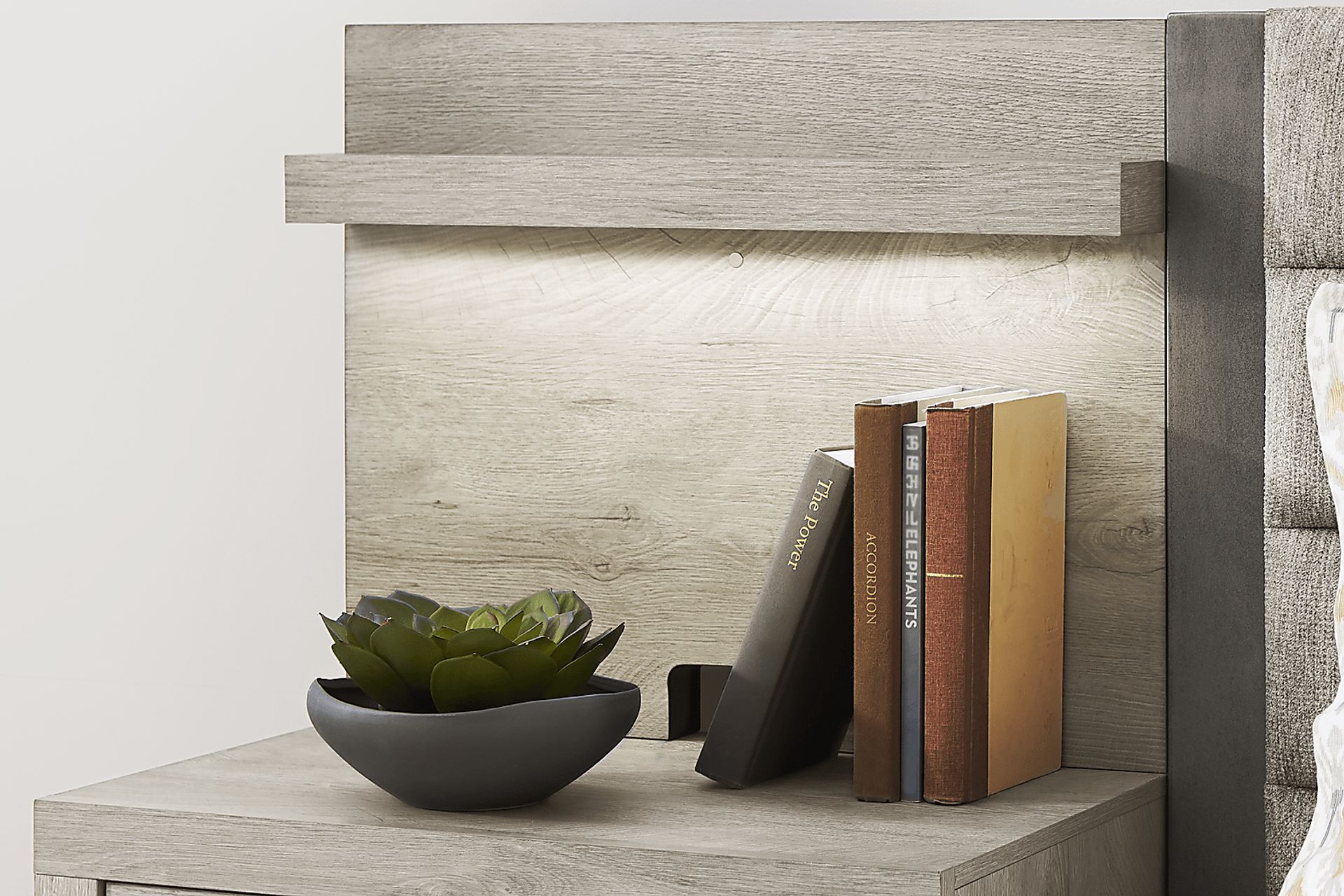 Maxton Place Gray Nightstand Pier - Image 3