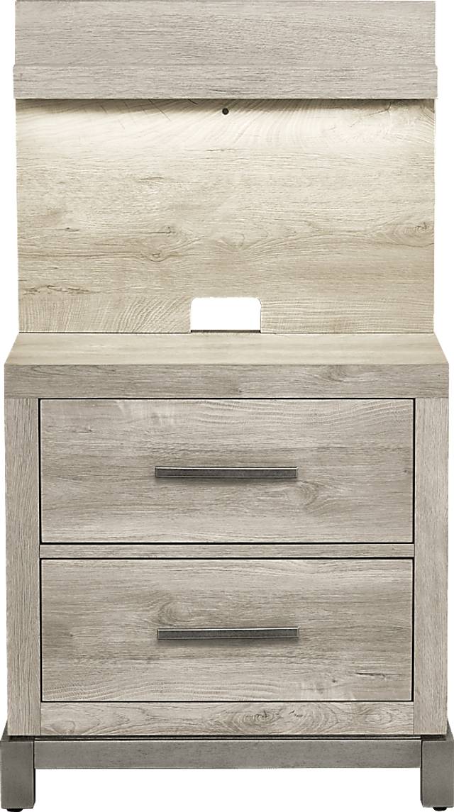Maxton Place Gray Nightstand Pier - Thumbnail - Image 1