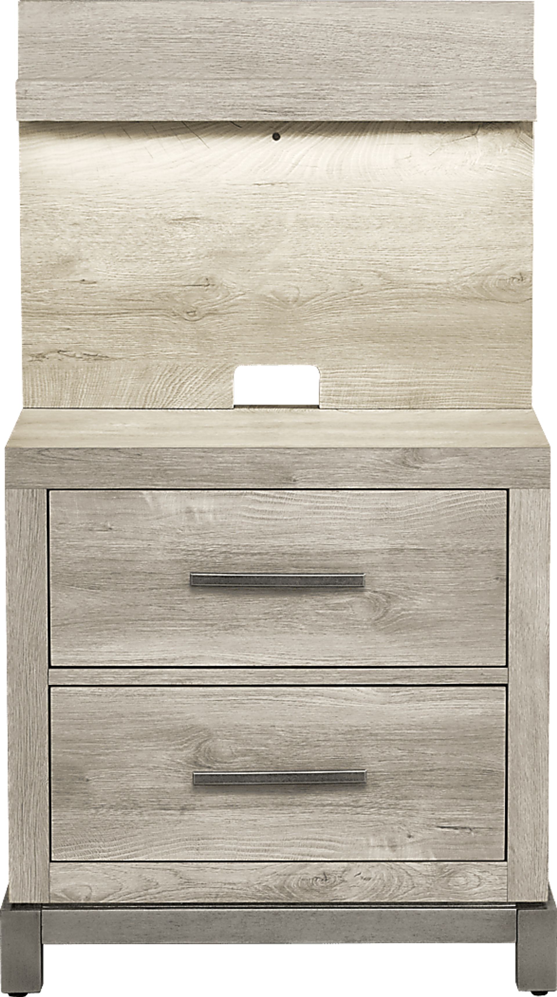 Maxton Place Gray Nightstand Pier - Image 1