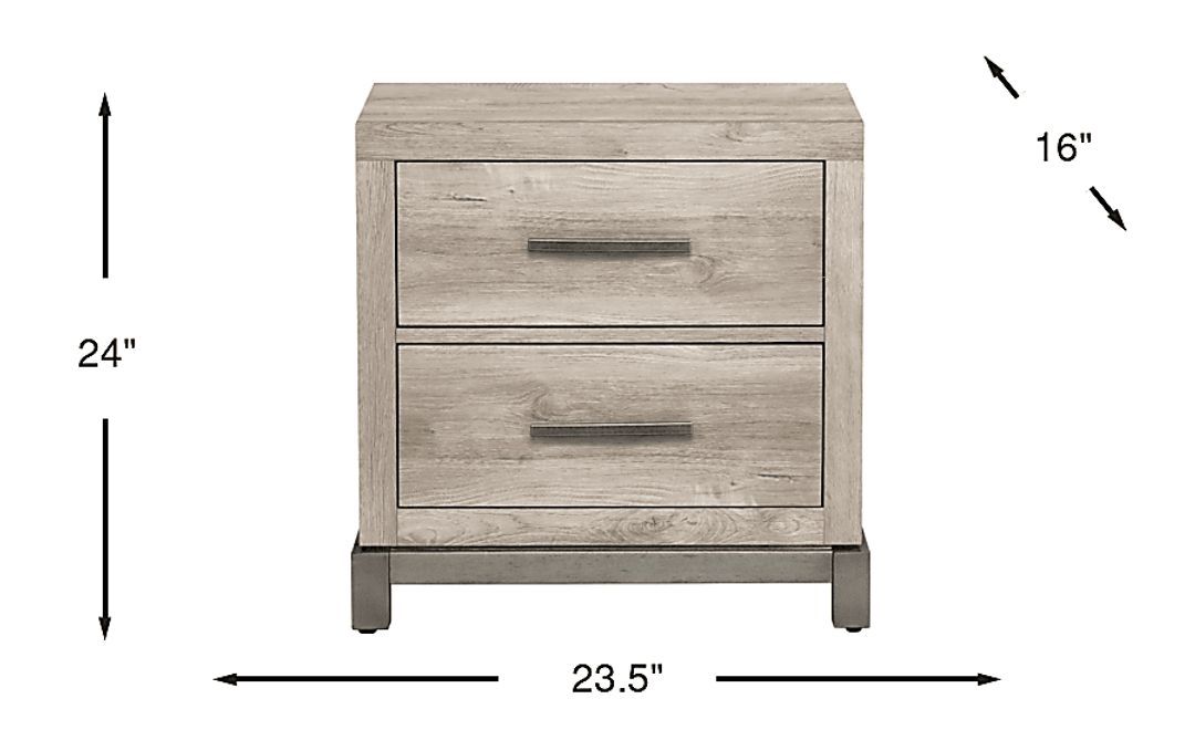 Maxton Place Gray Nightstand