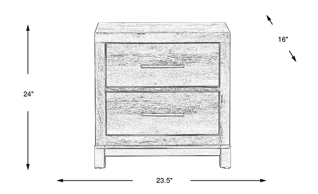 Maxton Place Gray Nightstand