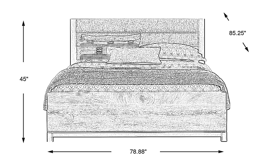 Maxton Place Natural 3 Pc King Bed