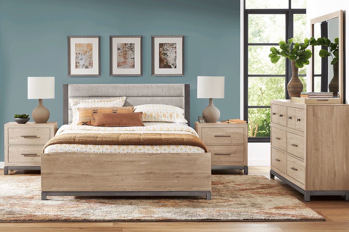 Maxton Place Natural 7 Pc King Bedroom