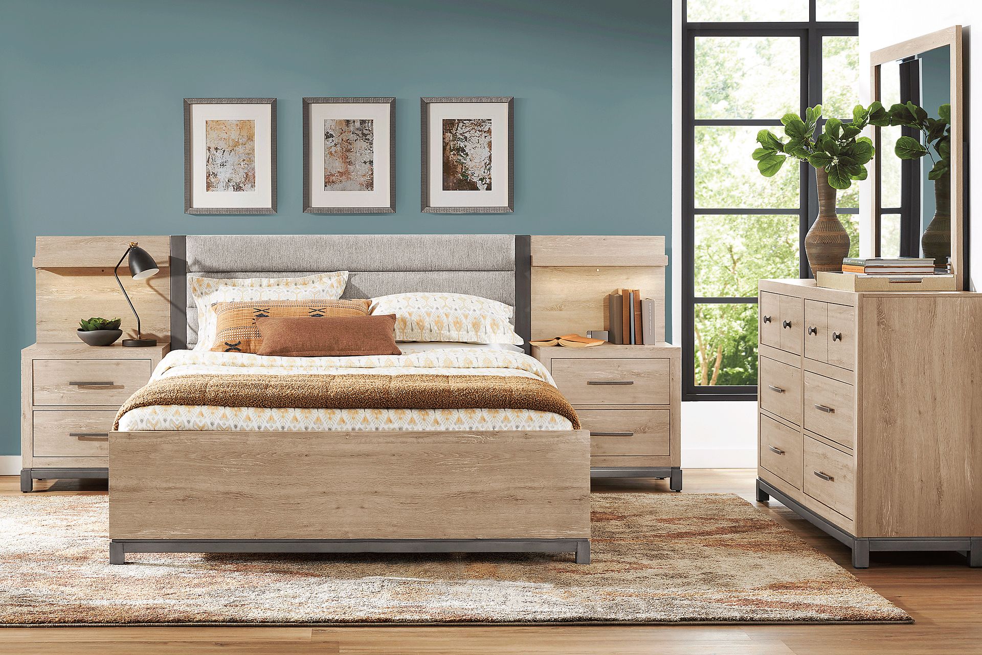 Maxton Place Natural 9 Pc King Bedroom - Image 1