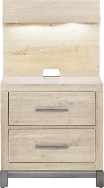 Maxton Place Natural Nightstand with Pier