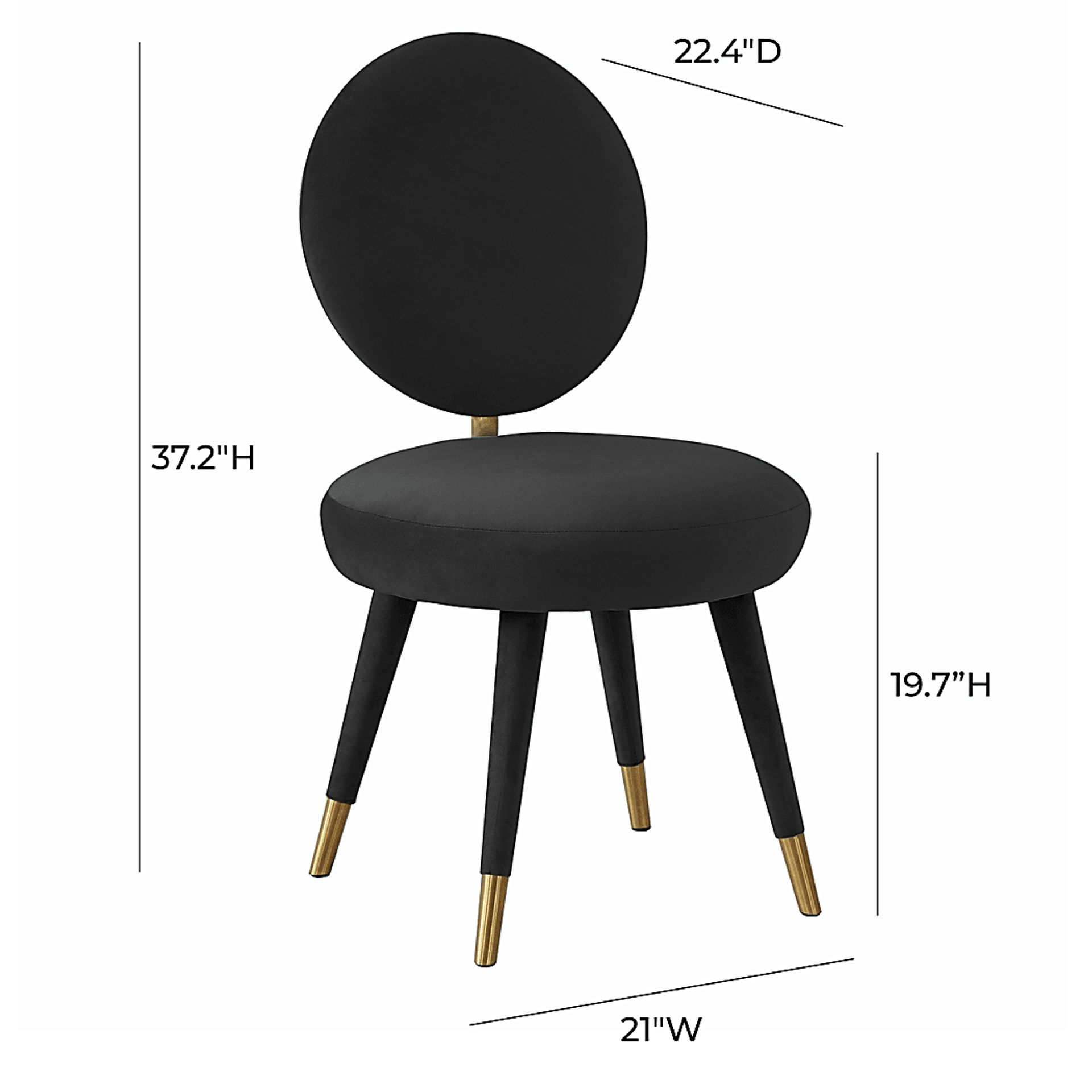 Maya Carr Black Dining Chair - Image 6