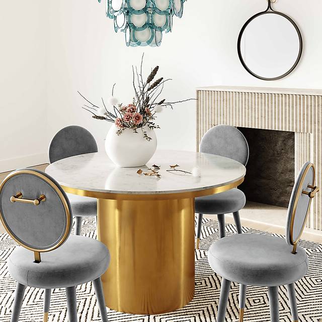 Maya Carr Light Gray Dining Chair - Thumbnail - Image 5