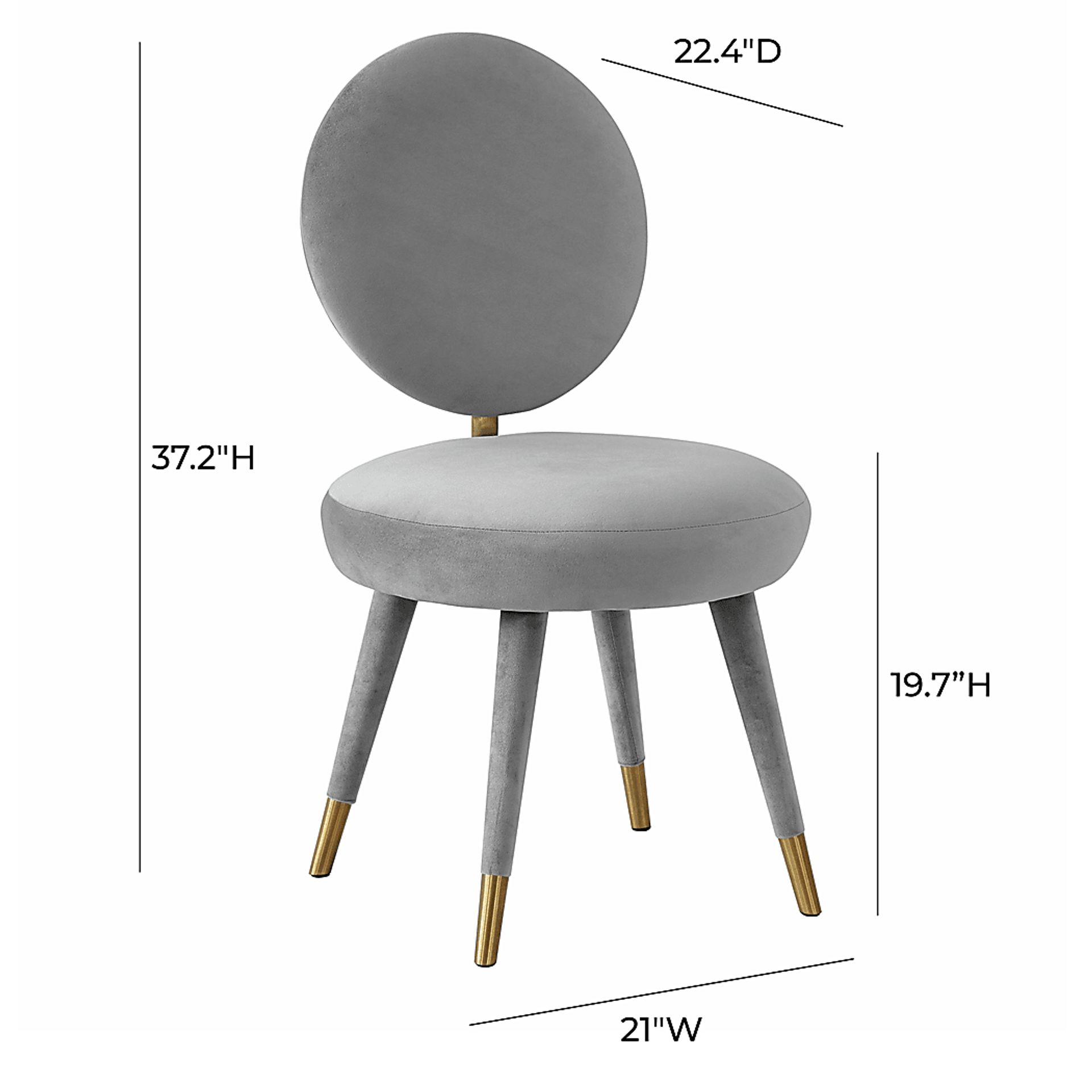 Maya Carr Light Gray Dining Chair - Image 6