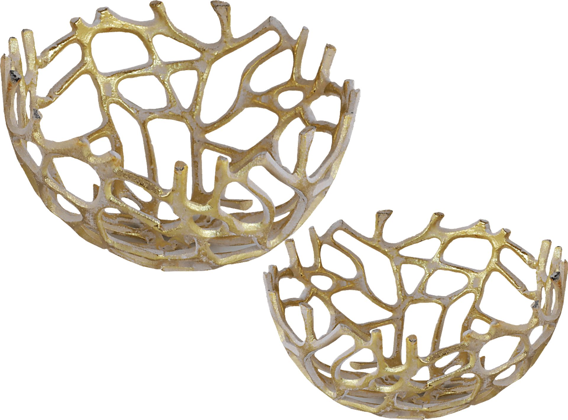 Maya Coral Gold Trays Set of 2 - Image 1
