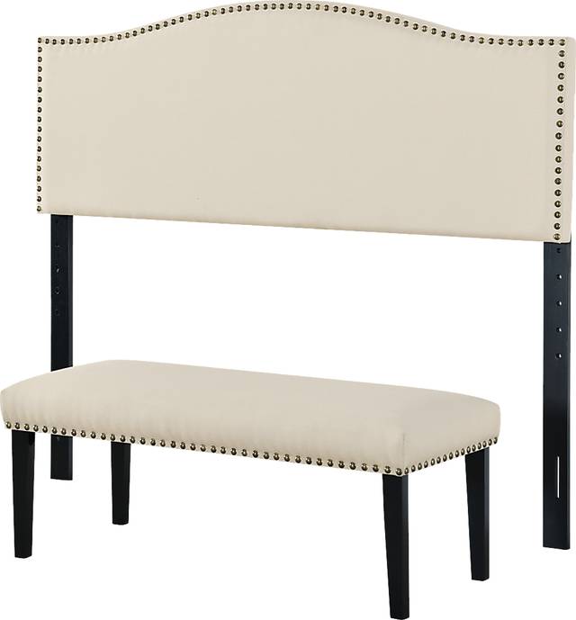 Mayapan Cream Queen Headboard and Bench - Thumbnail - Image 3