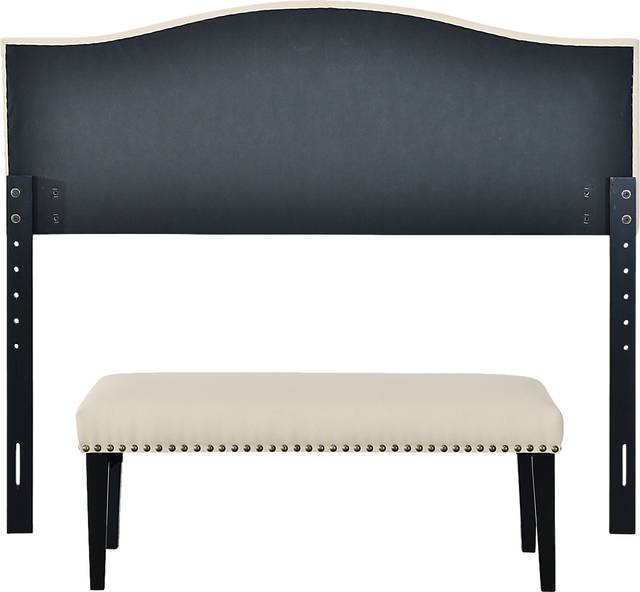 Mayapan Cream Queen Headboard and Bench - Thumbnail - Image 4
